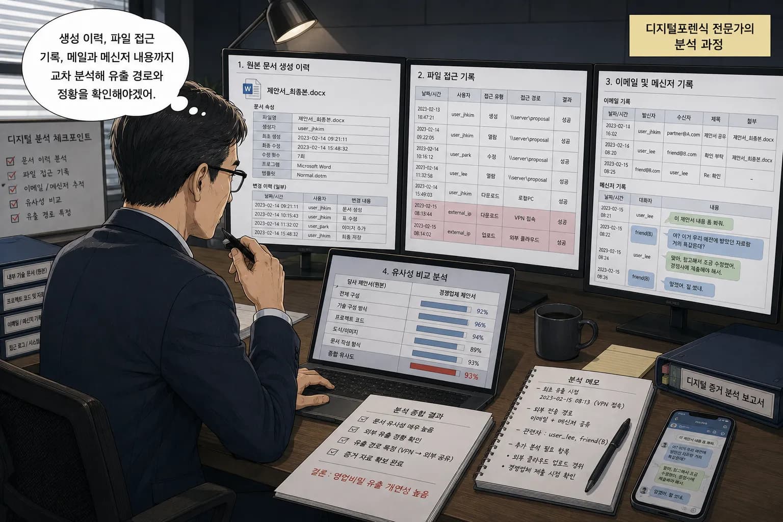 기술유출 대응을 위한 증거 보존과 사실관계 확인 방법