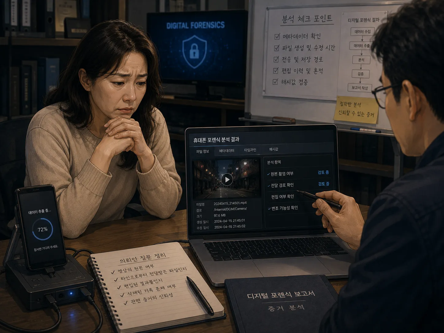 핸드폰포렌식으로 확인할 수 있는 디지털 데이터 범위