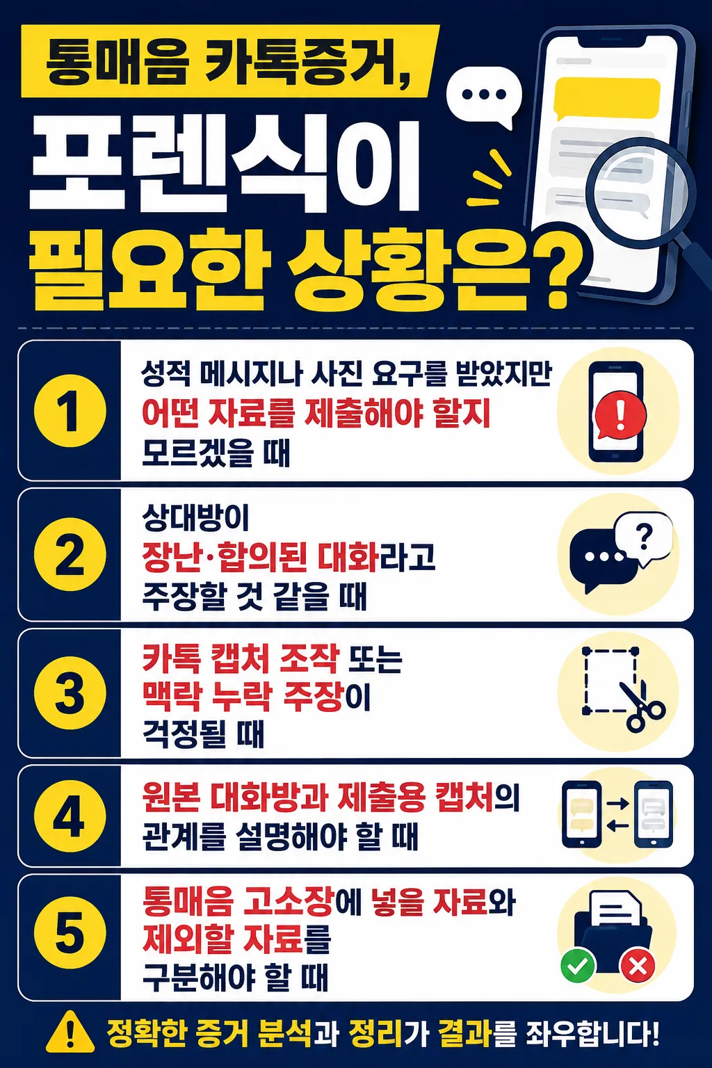 통매음카톡증거 포렌식이 필요한 상황