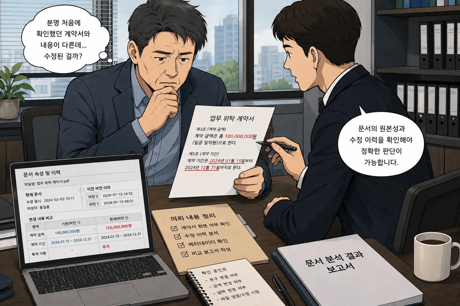 문서포렌식으로 문서 위변조 여부를 확인하는 방법