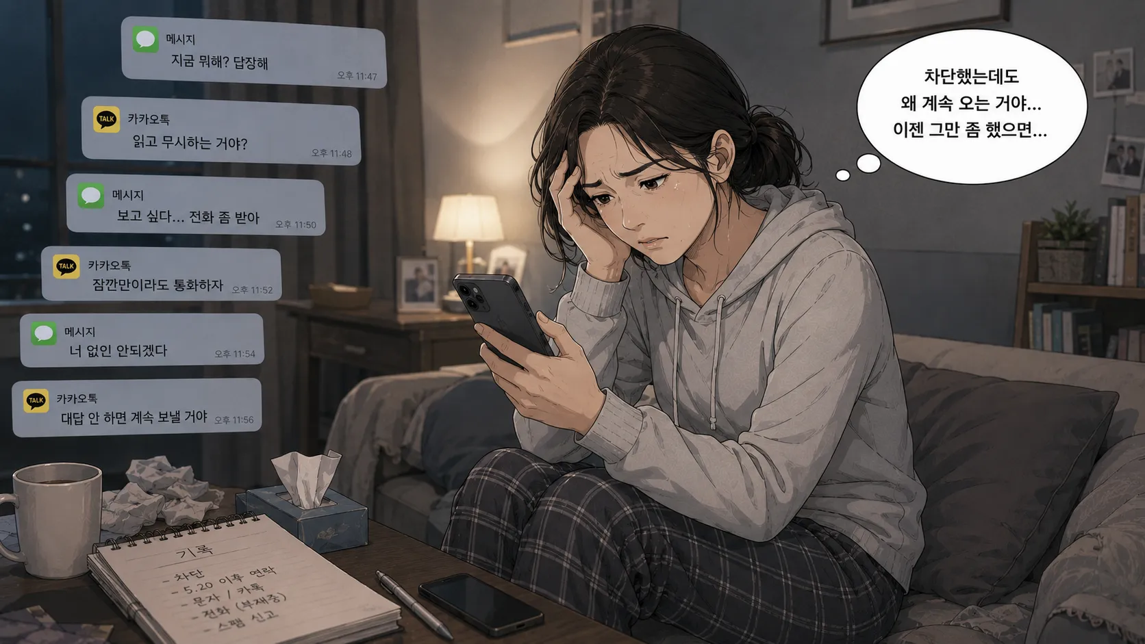 스토킹증거 확보를 위한 휴대폰과 메신저 기록 분석