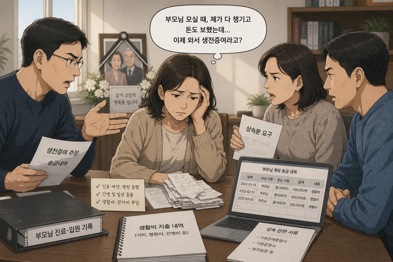 생전증여 사실을 입증하는 디지털 자료 확인 방법