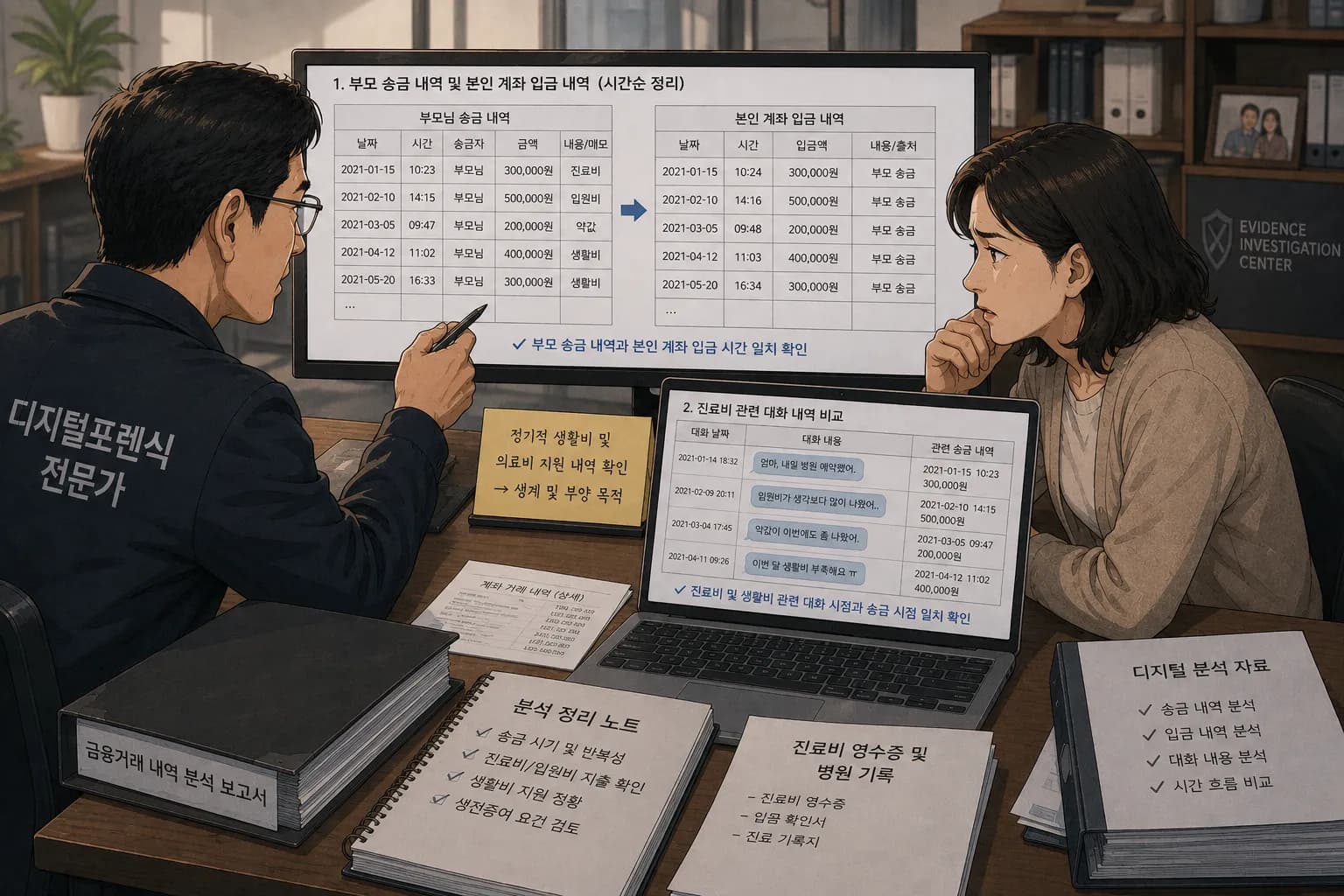 생전증여 관련 사실관계를 객관적으로 정리하는 포렌식 절차