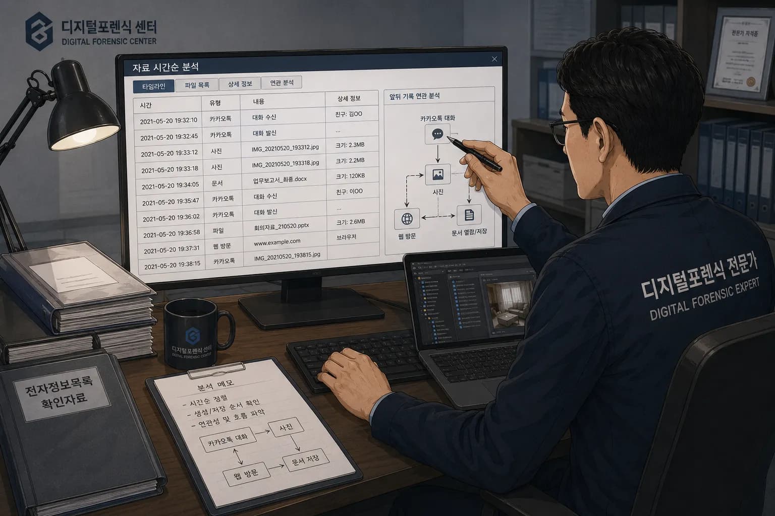 전자정보목록확인을 통해 영장 범위를 검토하는 절차