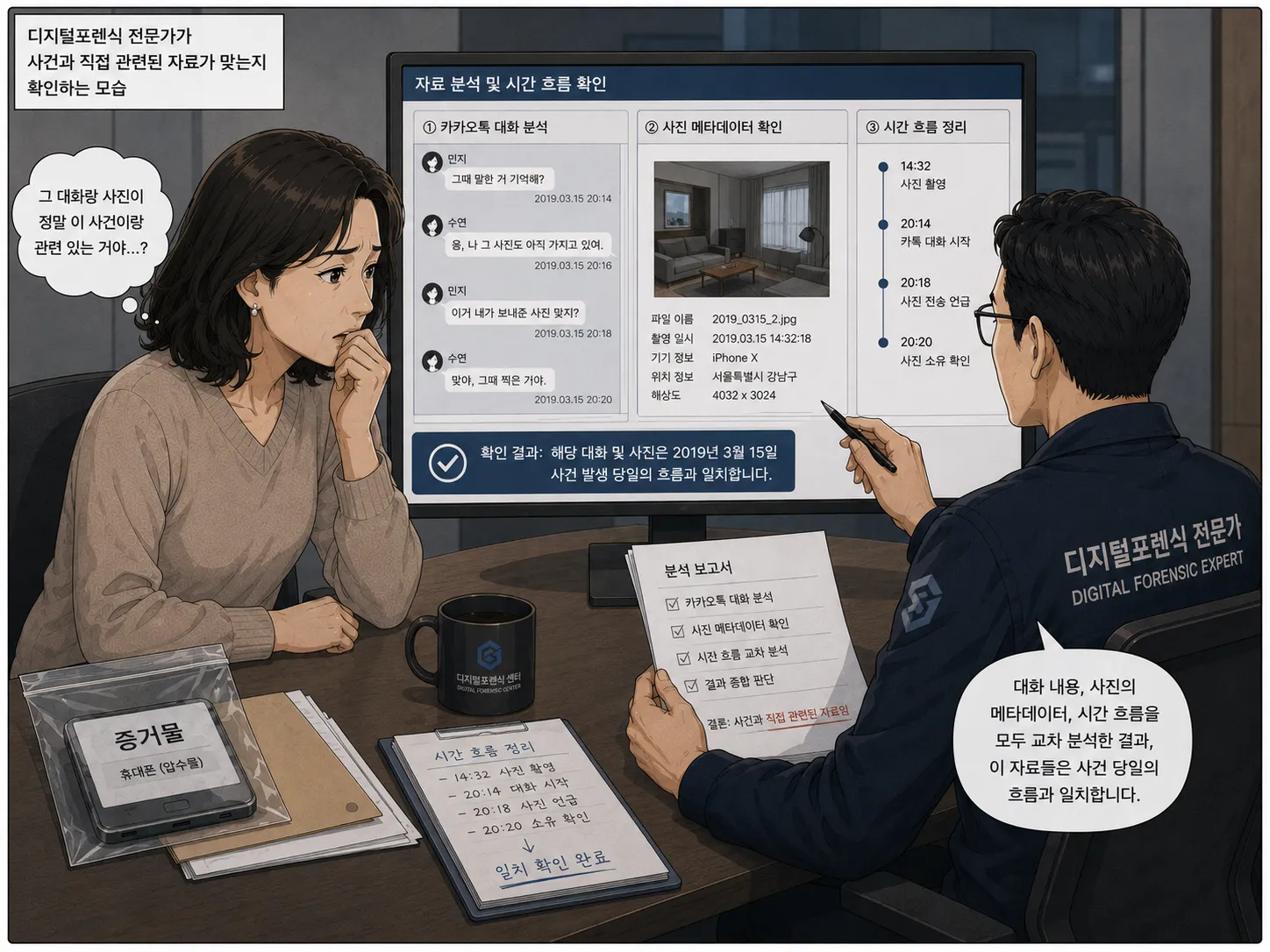 영장범위초과자료와 적법 절차를 검토하는 포렌식 과정