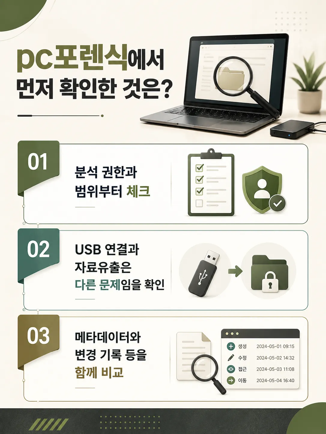 PC포렌식 분석을 통해 데이터 이동 이력을 확인하는 방법